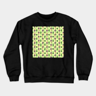 Tropical Pinapple and Leaves Pattern Crewneck Sweatshirt